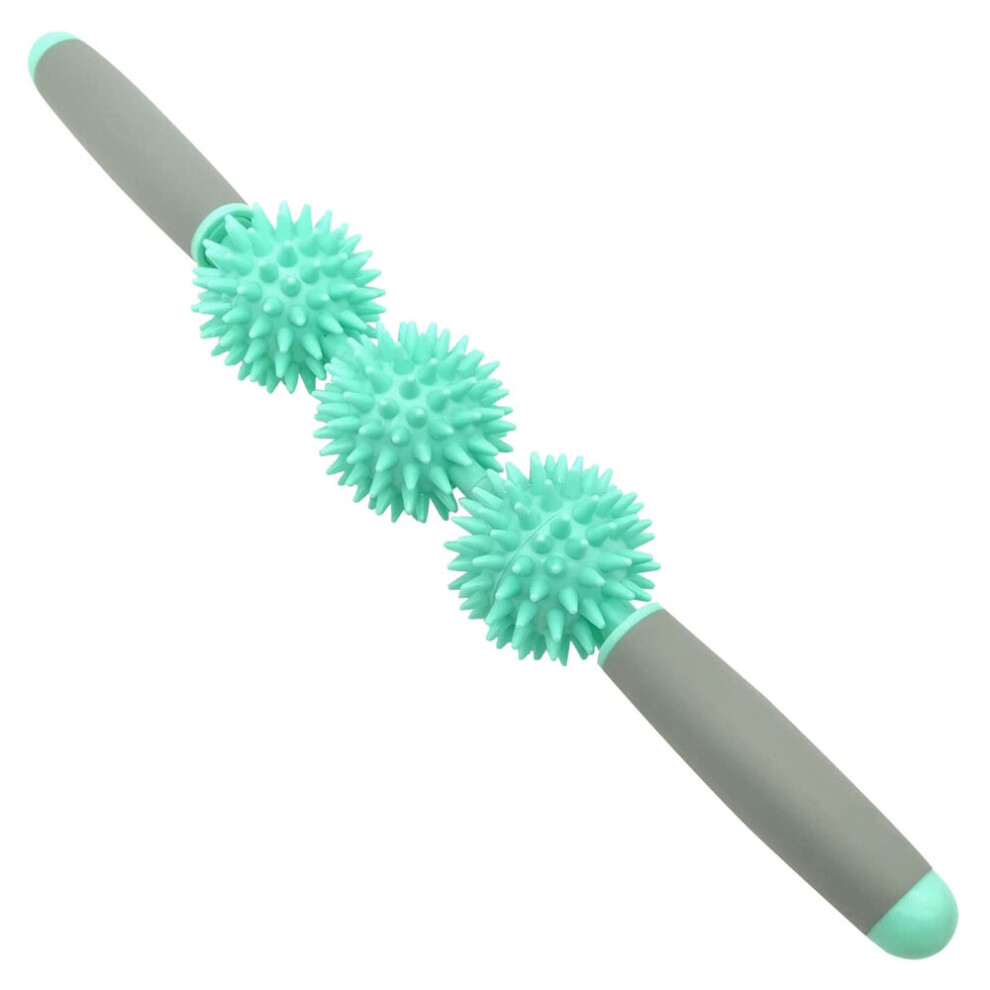 Dechoicelife (A-Green) Anti Cellulite Massager Stick Anti-Cellulite Trigger Point Stick Body Foot Face Leg Slimming Massage Muscle Roller