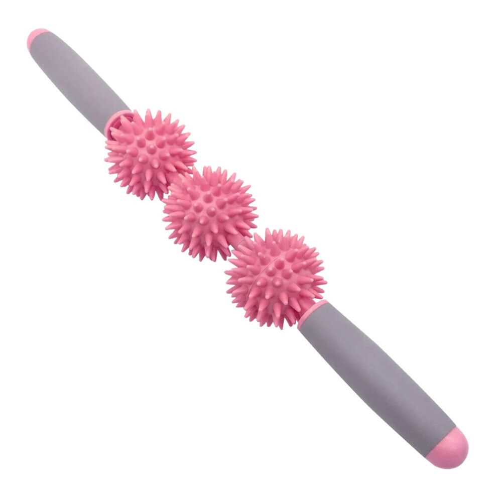 Dechoicelife (A-Pink) Anti Cellulite Massager Stick Anti-Cellulite Trigger Point Stick Body Foot Face Leg Slimming Massage Muscle Roller