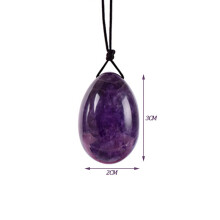 (a-Yoni Egg 01) Natural Amethyst Yoni Egg Yoni Wand Set Amethyst Massage Ball Vaginal Kegel Ball Women Muscle Training More Safer And Healthier