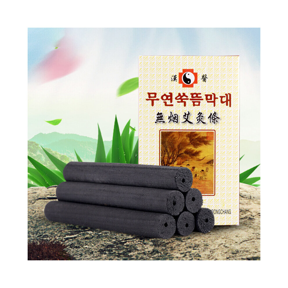 Dechoicelife 5Pcs 14*115Mm Smokeless Moxa Sticks Moxibustion Roll Chinese Medicines Moxas Therapy Acupuncture Massage Warm Uterus Health