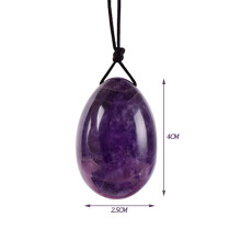 (a-Yoni Egg 02) Natural Amethyst Yoni Egg Yoni Wand Set Amethyst Massage Ball Vaginal Kegel Ball Women Muscle Training More Safer And Healthier