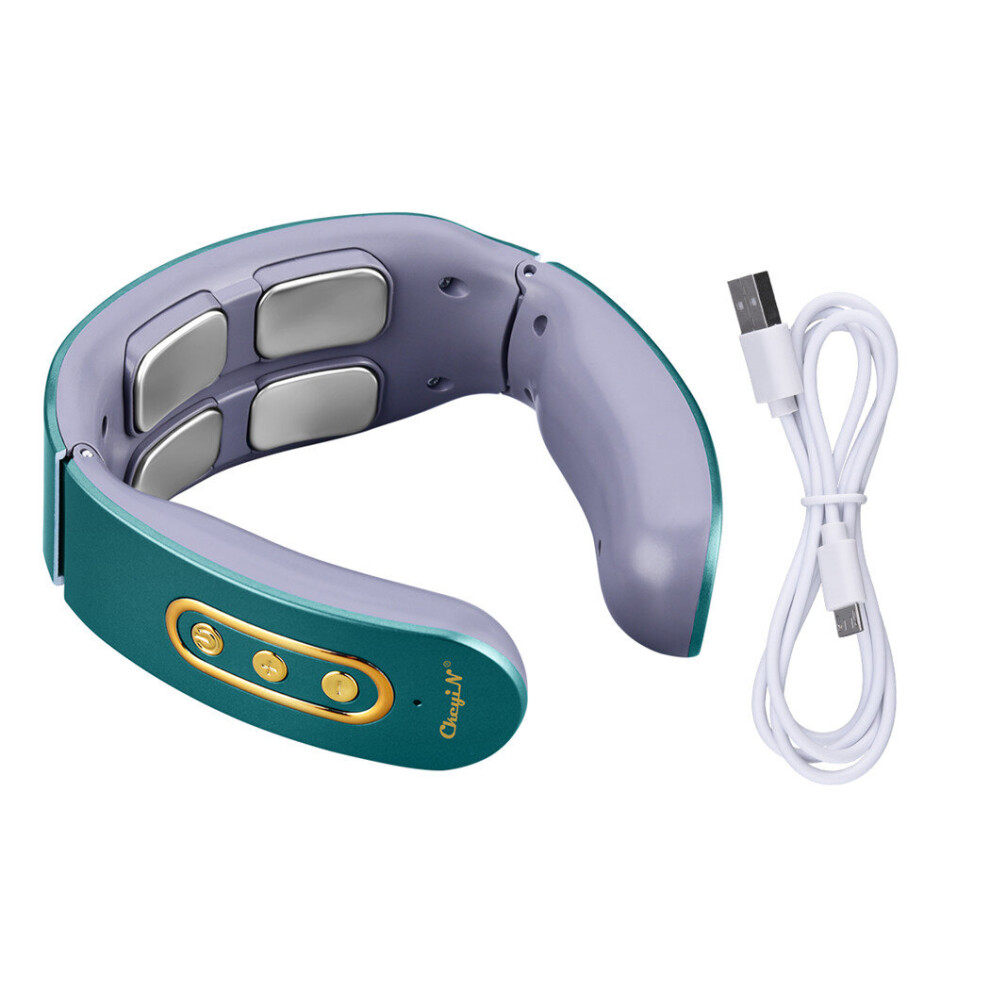 Dechoicelife Green (A-Am268 ) Ckeyin Electric Back And Neck Massager Floating Cervical Muscle Massager Relieve Pain Tens Pulse Neck Massage Instrument