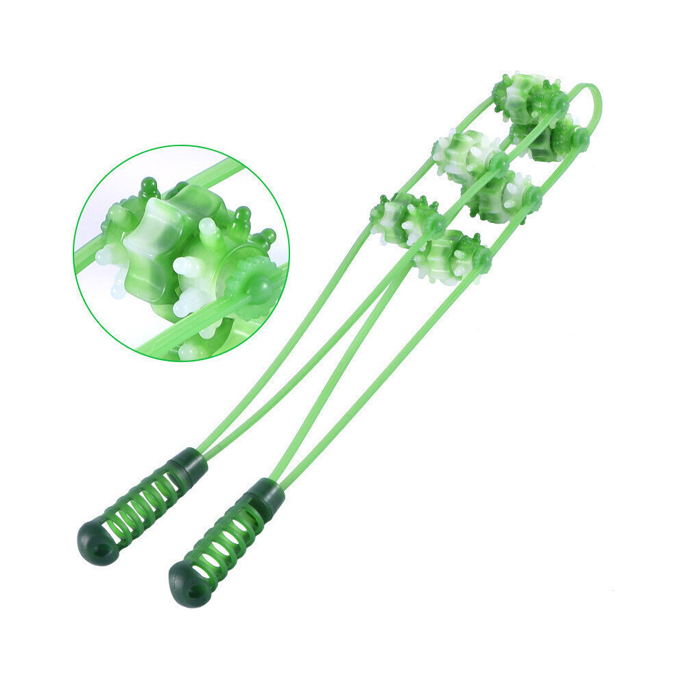 Dechoicelife (A-Green) Neck Shoulder Back Muscle Massager Meridian Massage Tool Cellulite Foot Body Massager Fitness Physiotherapy Massage Roller