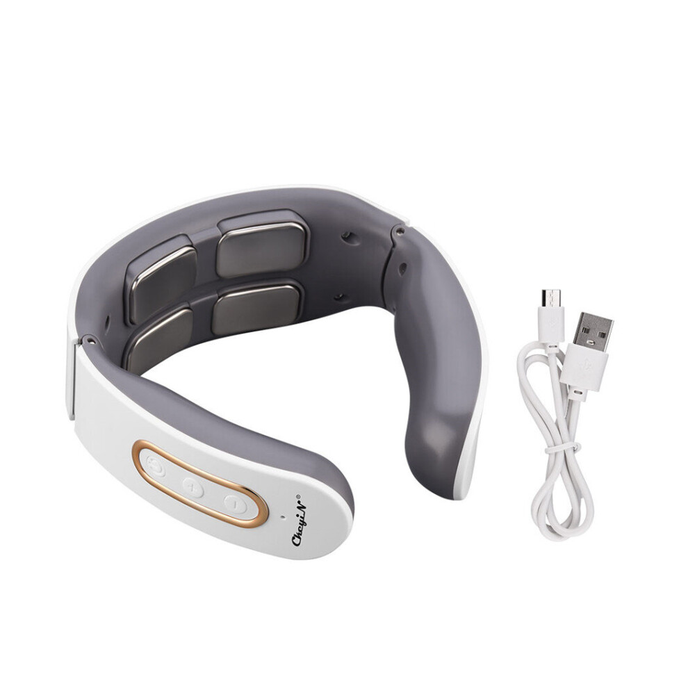 Dechoicelife White (A-Am268 ) Ckeyin Electric Back And Neck Massager Floating Cervical Muscle Massager Relieve Pain Tens Pulse Neck Massage Instrument