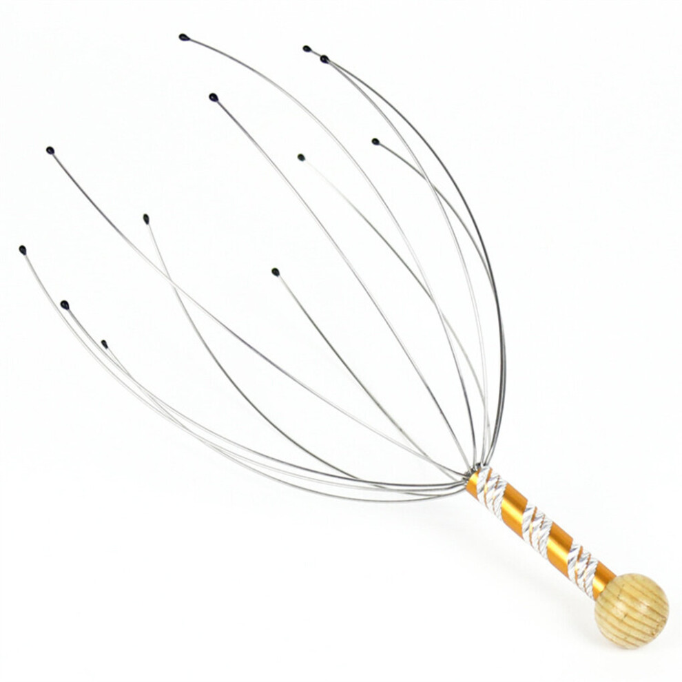 Dechoicelife (A-1Pc Random Color) Head Massager Neck Scalp Scratcher Octopus Shape Stainless Steel Claw Portable Massage Tool Adult Random Color