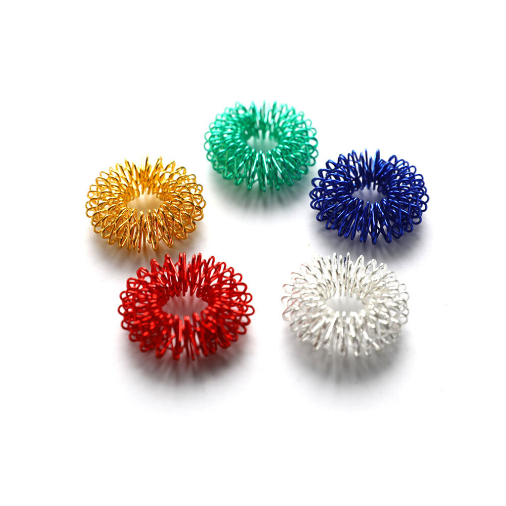 Dechoicelife 5Pcs Finger Massager Ring Acupressure Ring Health Body Massager Relax Fingers Lose Weight Hand Care Tool