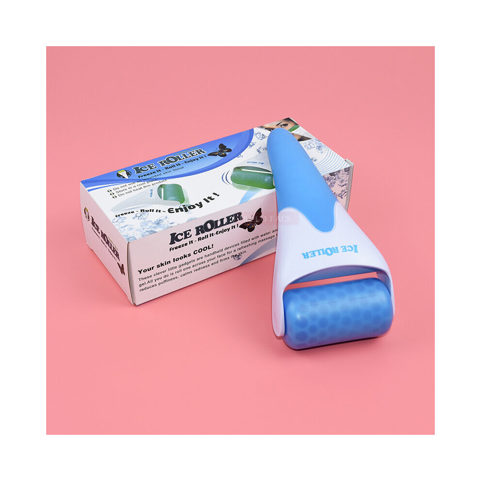Dechoicelife Blue (A- Ice Roller) Hello Face Ice Roller For Facial Skin Care Tools Massager Iced Nursing Massage Reduce Puffiness Migraine Pain Relief Lover Gift