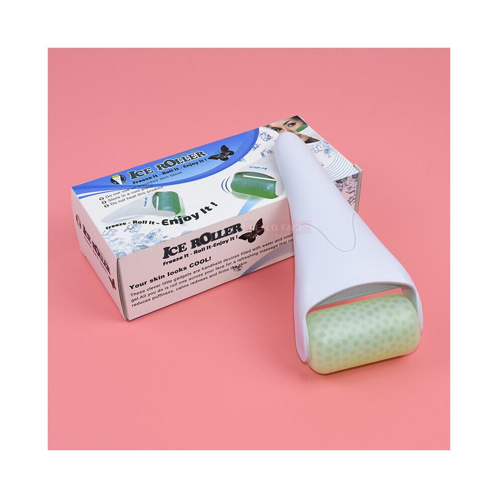 Dechoicelife White (A- Ice Roller) Hello Face Ice Roller For Facial Skin Care Tools Massager Iced Nursing Massage Reduce Puffiness Migraine Pain Relief Lover Gift