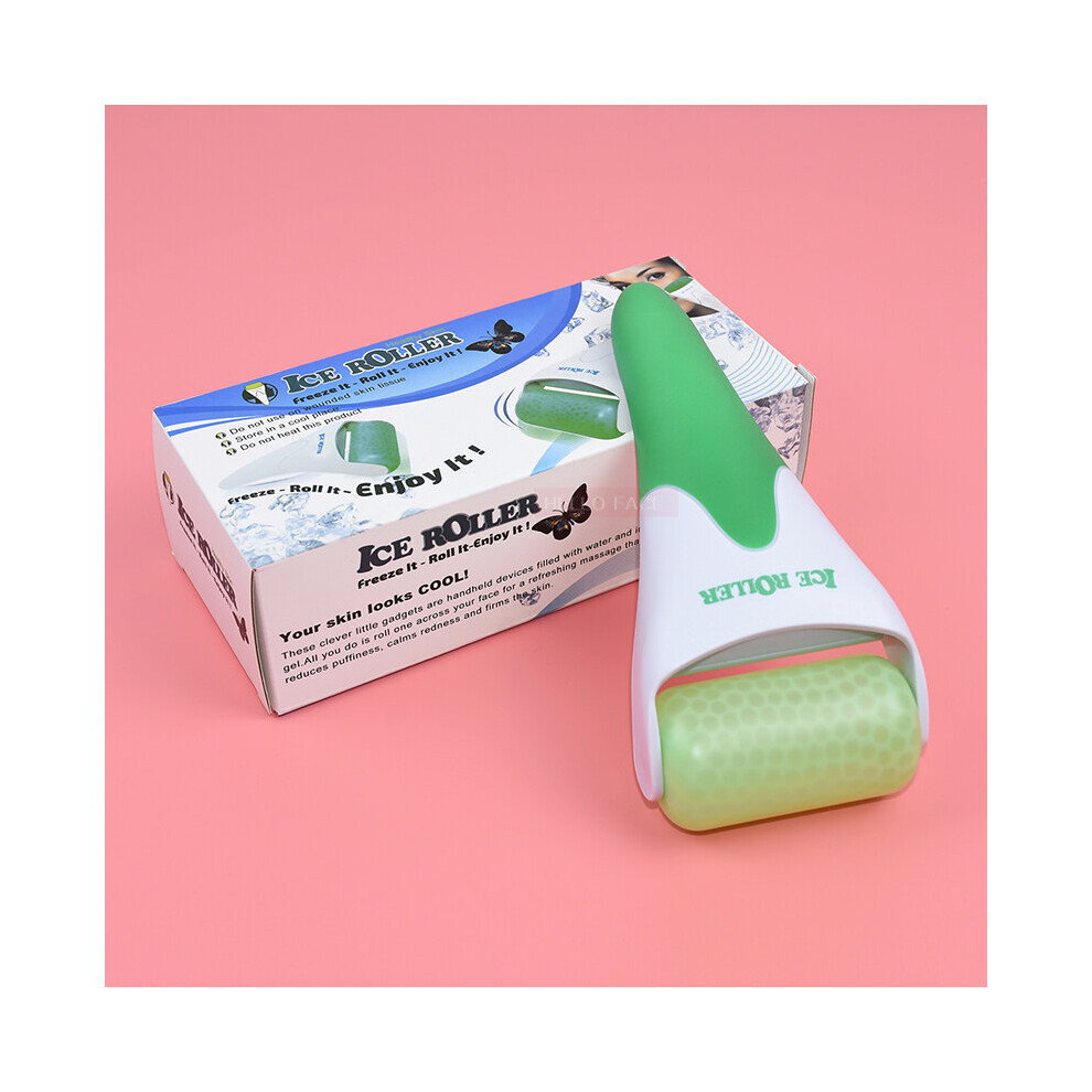 Dechoicelife Green (A- Ice Roller) Hello Face Ice Roller For Facial Skin Care Tools Massager Iced Nursing Massage Reduce Puffiness Migraine Pain Relief Lover Gift