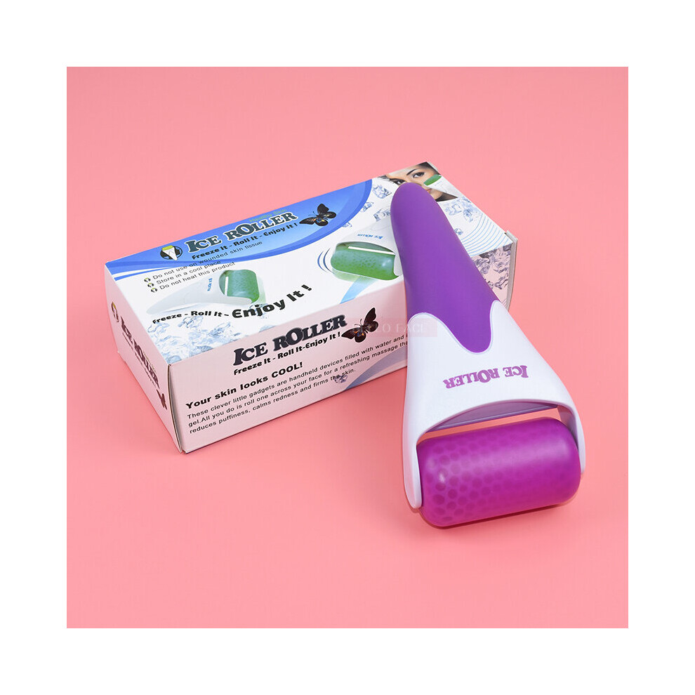 Dechoicelife Purple (A- Ice Roller) Hello Face Ice Roller For Facial Skin Care Tools Massager Iced Nursing Massage Reduce Puffiness Migraine Pain Relief Lover Gift