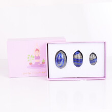 (a-3 pcs gift box) Kegel Exercise Tools 3 pcs /Set Natural Lapis Lazuli Yoni Egg Crystal Quartz Massage Ball Pelvic Floor Muscle Vagina Health Care
