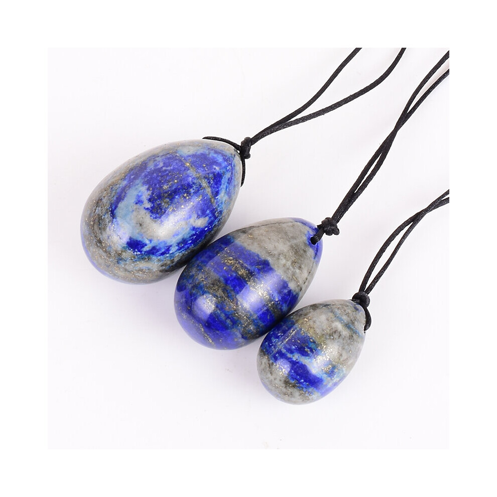 Dechoicelife (A-Only 3 Pcs) Kegel Exercise Tools 3 Pcs /Set Natural Lapis Lazuli Yoni Egg Crystal Quartz Massage Ball Pelvic Floor Muscle Vagina Health Care