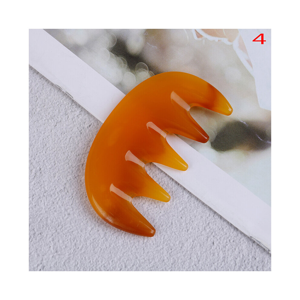 Dechoicelife Gray (A-) Natural Beeswax Guasha Scraping Massage Scraper Gua Sha Board Resin Acupoint Face Eye Care Spa Massage Face Massager Acupuncture