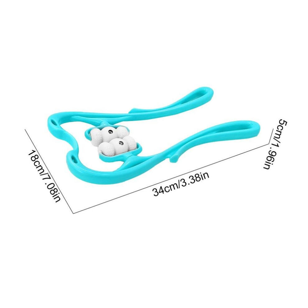 Dechoicelife Blue (A-Sixwheel ) Neck Massager Roller Handheld Cervical Spine Massager Roller Swan Shaped 6 Balls Pressing Manual Massaging And Relaxing Tool