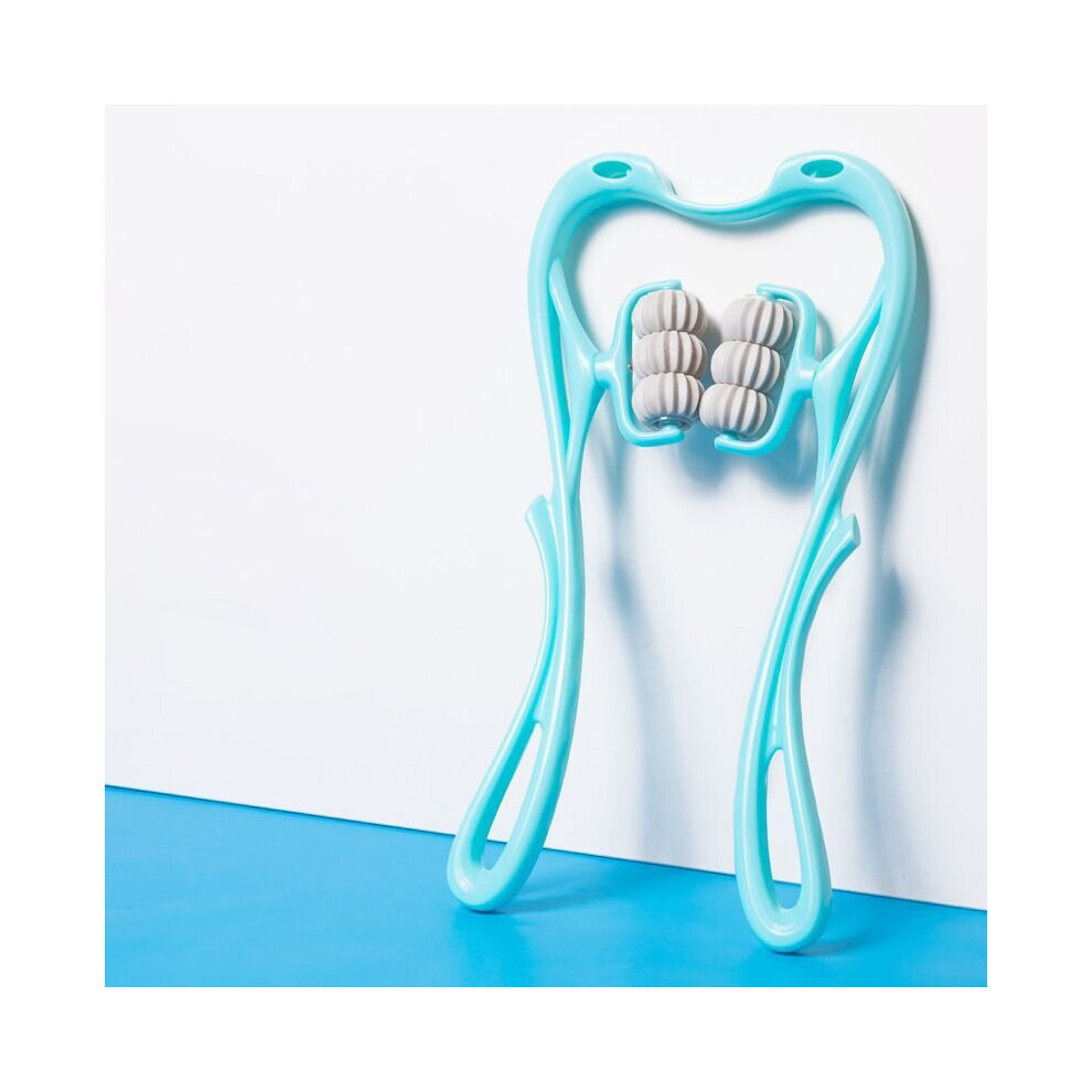 Dechoicelife Blue (A- 6 Ball) Neck Massager Neck Relief Cervical Pain Relief Neck Massager Relaxer Pressure Body Massage Tools Neck Relief Roller Massageador