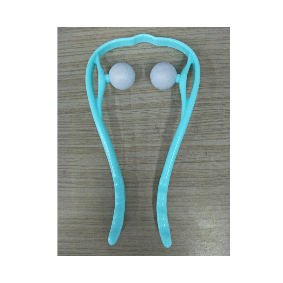 Dechoicelife Blue (A- 2 Ball) Neck Massager Neck Relief Cervical Pain Relief Neck Massager Relaxer Pressure Body Massage Tools Neck Relief Roller Massageador