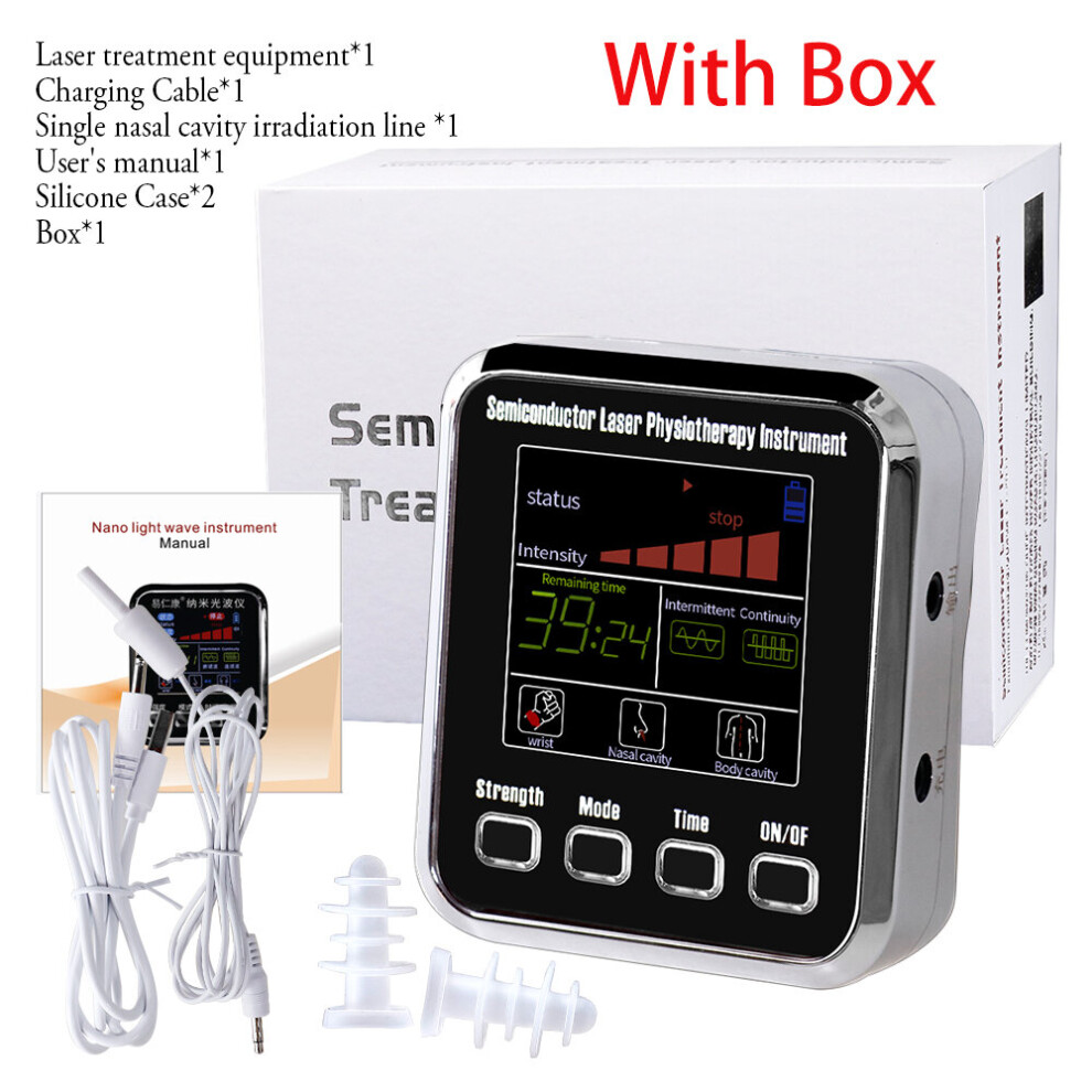 Dechoicelife (A-330 With Box) 650Nm Laser Therapy Watch Lllt Wrist Watch For Hypertension Diabetes Cholesterol Treatment Laser Nose Rhinitis Sinusitis Therapy