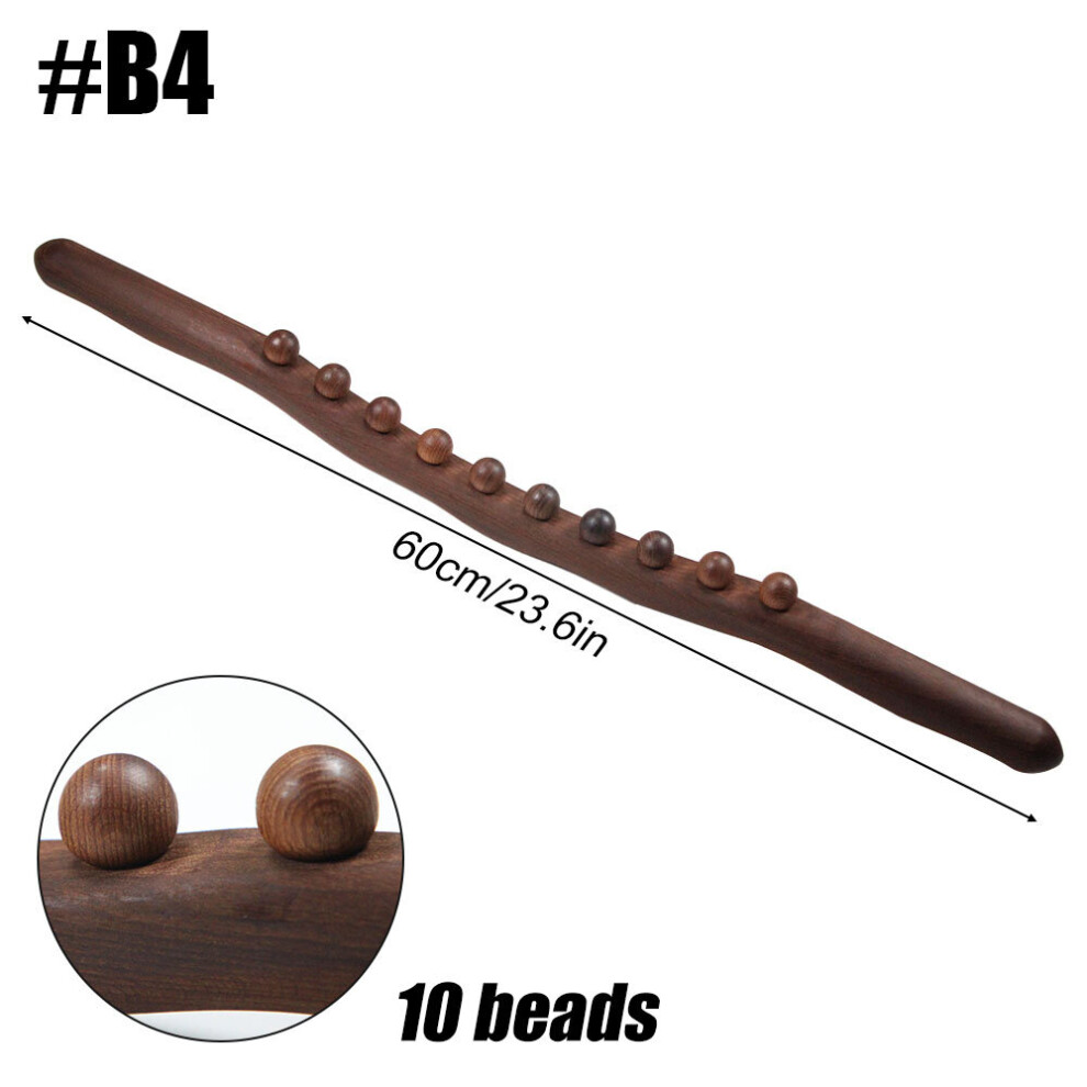Dechoicelife (A-B4) Natural Wood Guasha Scraping Stick Back Shoulder Neck Waist Leg Massager For Lymphatic Drainage Anti-Cellulite Muscle Relaxation