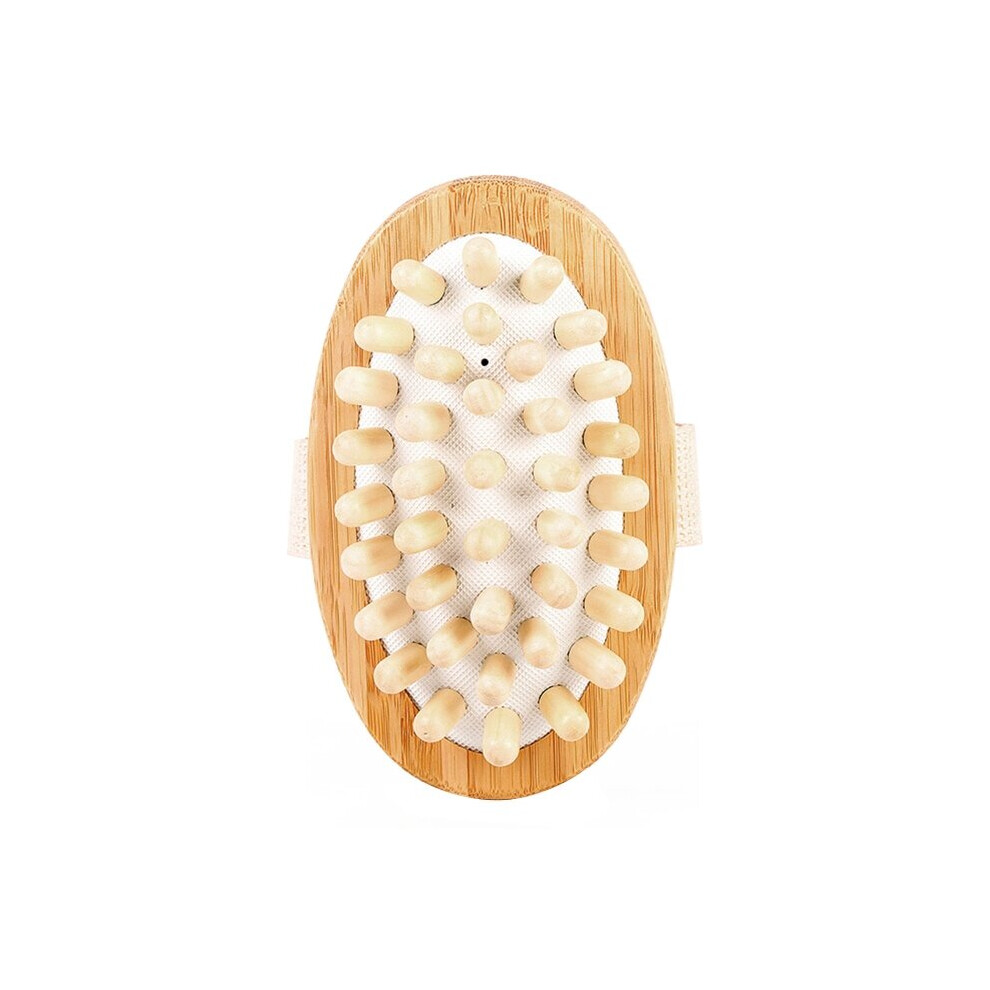 Dechoicelife White (A-) Bamboo Wooden Massager Body Brush Handheld Anti Cellulite Cleaning Brush Relieve Tense Muscles For Head Scalp Massage To 28Ed