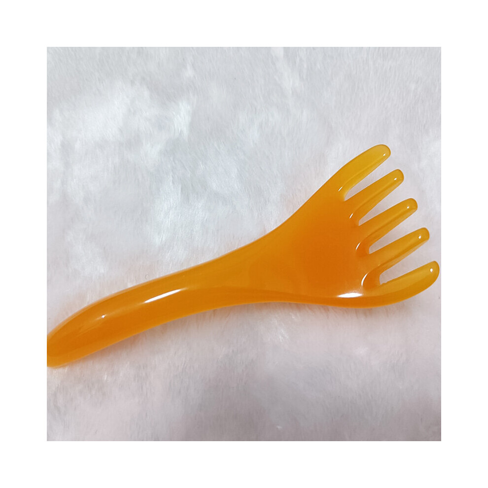 Dechoicelife Yellow (A-) Head Massager Scalp Gua Sha For Body Neck Leg Massage Five-Claw Head Scraping Stick Massage Scraping Claw Massage Visage