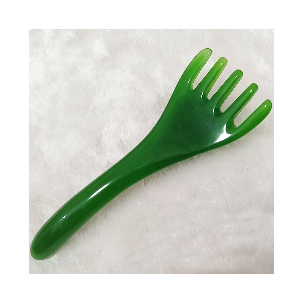 Dechoicelife Green (A-) Head Massager Scalp Gua Sha For Body Neck Leg Massage Five-Claw Head Scraping Stick Massage Scraping Claw Massage Visage