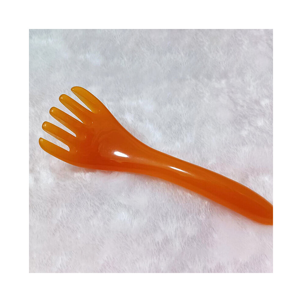Dechoicelife Orange (A-) Head Massager Scalp Gua Sha For Body Neck Leg Massage Five-Claw Head Scraping Stick Massage Scraping Claw Massage Visage