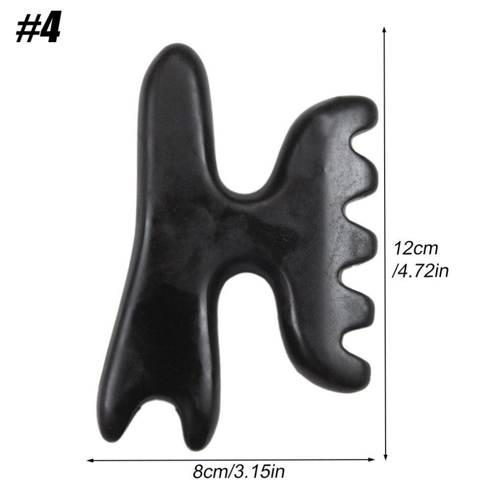 Dechoicelife (A-Style 4) Tcare Gua Sha Facial Body Massage Tools, Unique 9-Edge Gua Sha Bian Stone, 3D Gua Sha Stone With Ridges, Gentle Gua Sha Scraping