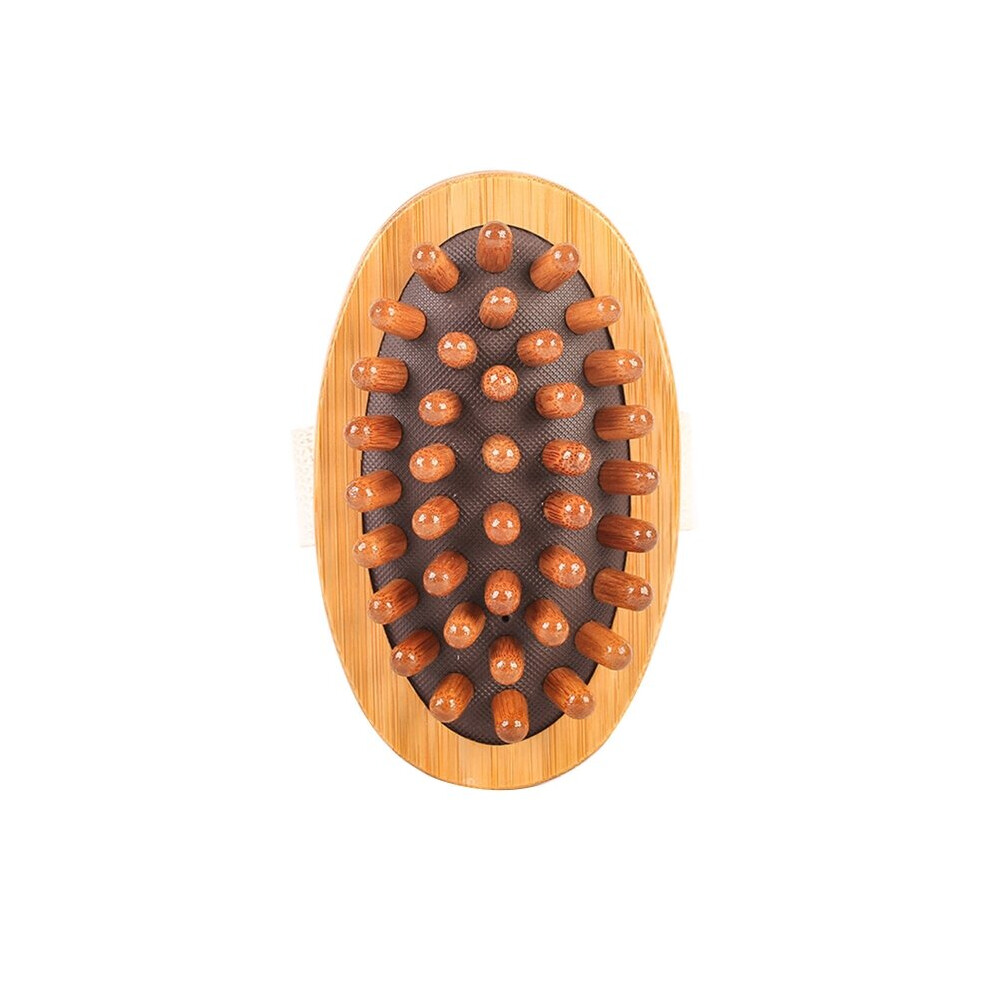 Dechoicelife (A-Coffee) Bamboo Wooden Massager Body Brush Handheld Anti Cellulite Cleaning Brush Relieve Tense Muscles For Head Scalp Massage To 28Ed