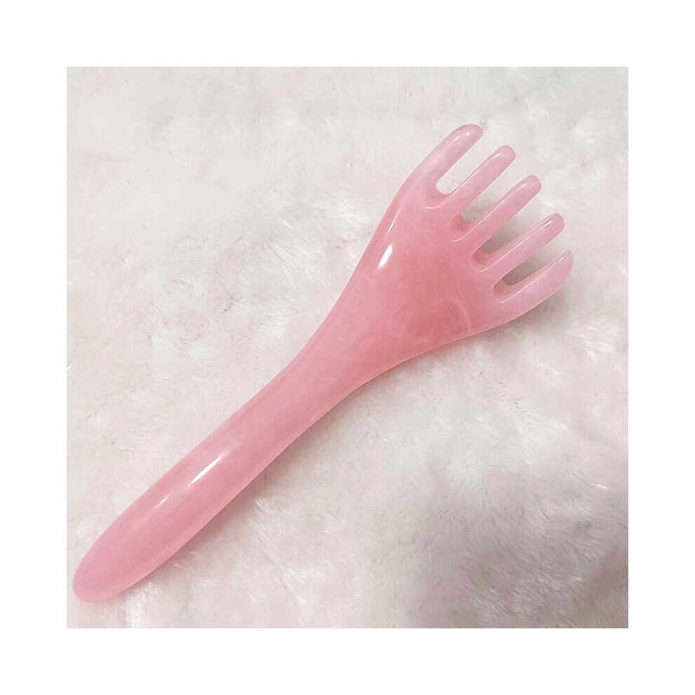 Dechoicelife Pink (A-) Head Massager Scalp Gua Sha For Body Neck Leg Massage Five-Claw Head Scraping Stick Massage Scraping Claw Massage Visage
