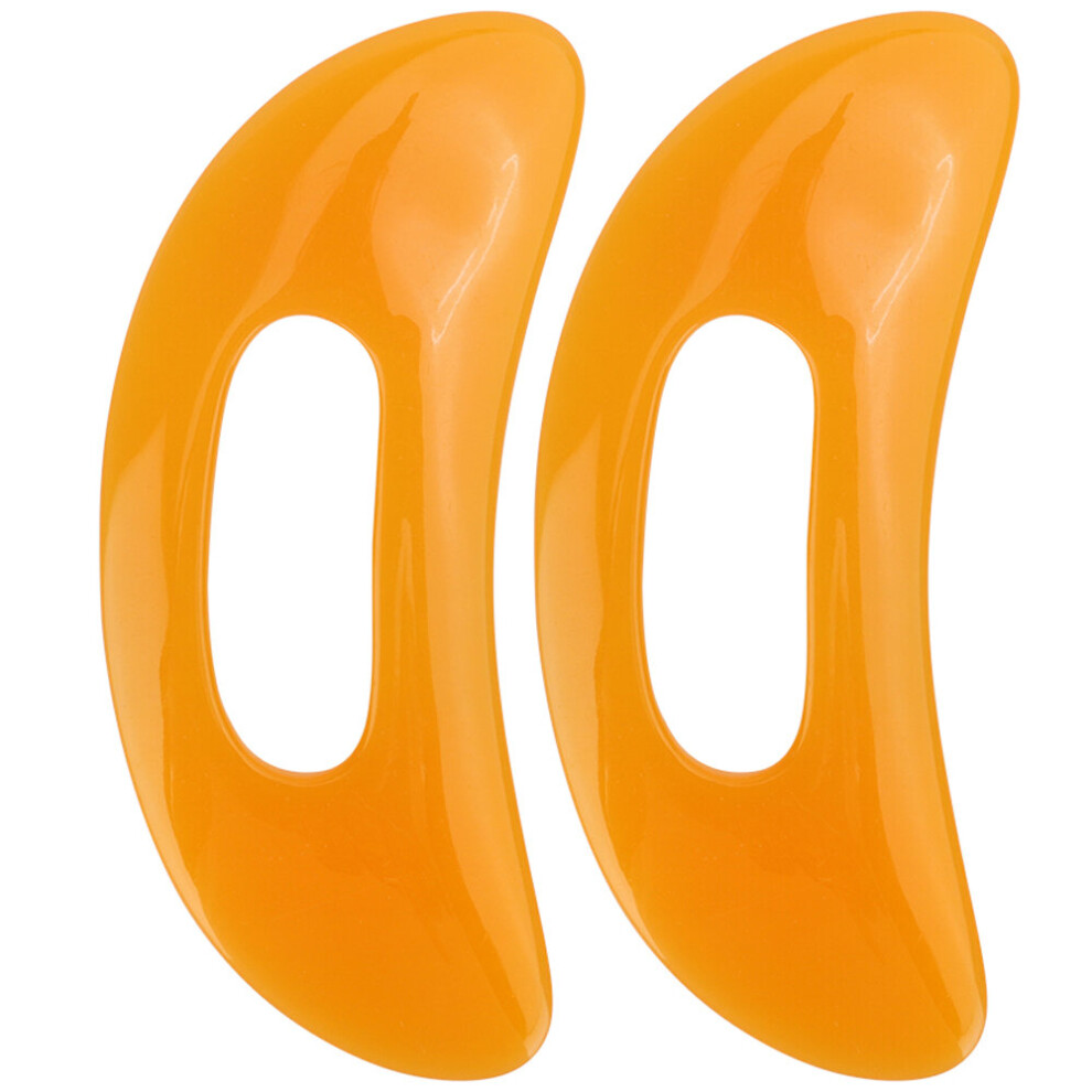 Dechoicelife Orange (A-2Pcs) 2Pcs Gouache Scraper Natural Resin Gua Sha Massage Board Head Body Meridian Scraping Reflexology Blood Circulation Therapy Tools