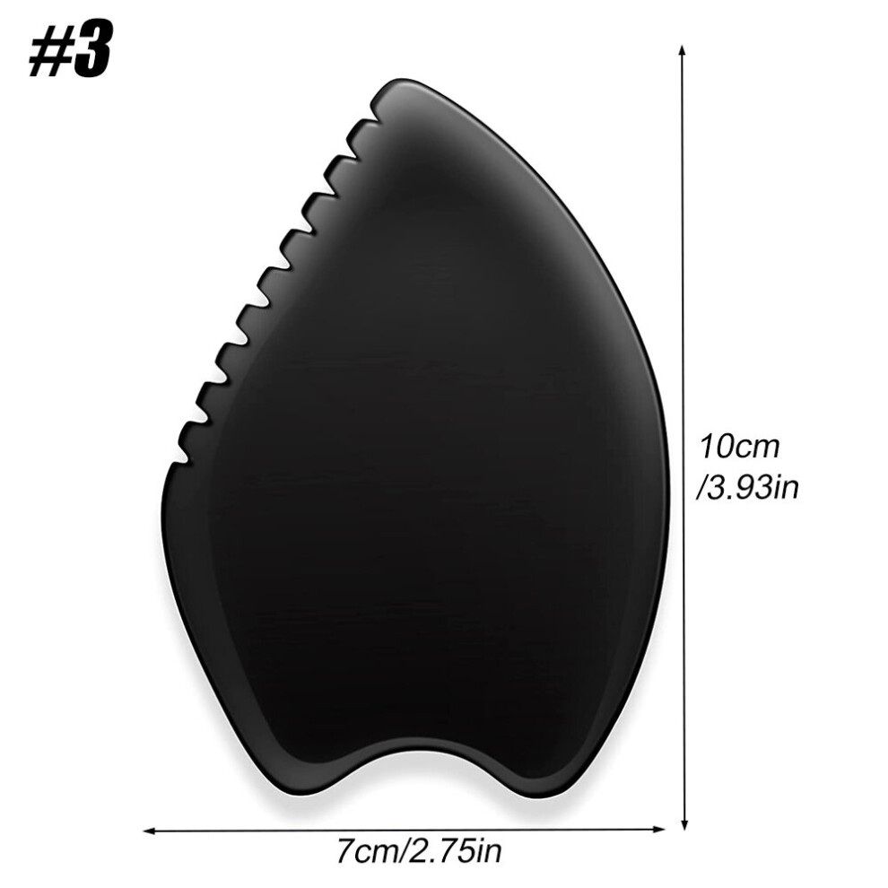 Dechoicelife (A-Style 3) Tcare Gua Sha Facial Body Massage Tools, Unique 9-Edge Gua Sha Bian Stone, 3D Gua Sha Stone With Ridges, Gentle Gua Sha Scraping