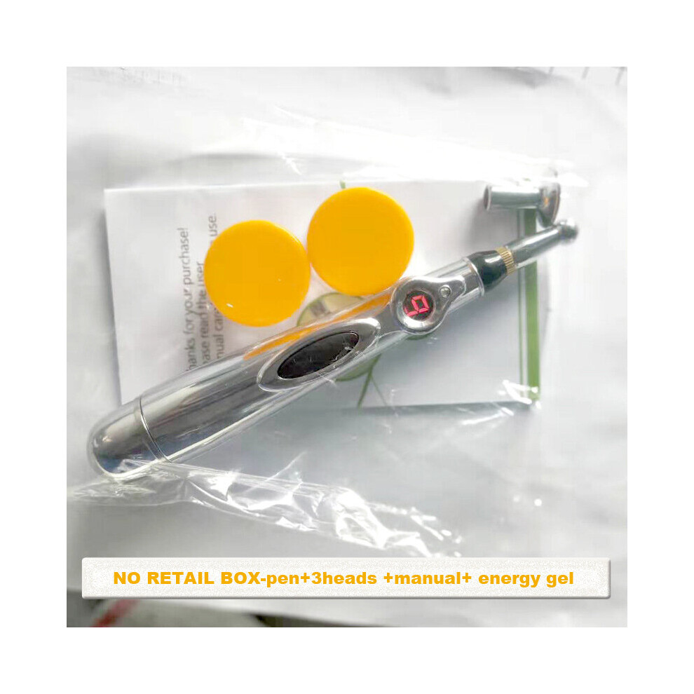 Dechoicelife (A-No Box) Electronic Acupuncture Pen Electric Meridians Laser Therapy Heal Massage Meridian Electric Pulse Relief Pain Tools