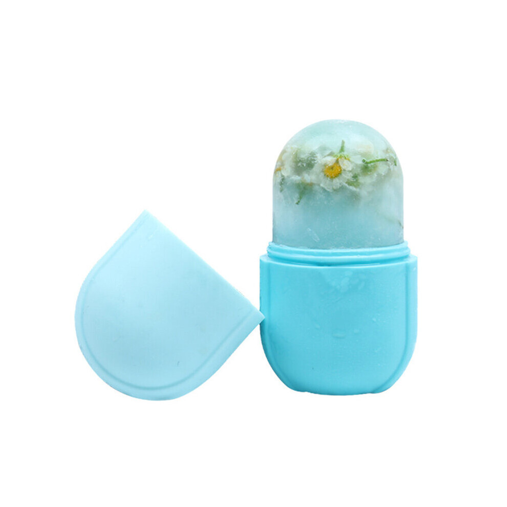 Dechoicelife (A-Blue01l) 2 Piecss Reusable Icing Cooling Ice Massage Cups Cold Massage Roller Freezable Face Massager For Muscle Cold Therapy Reduce Acne