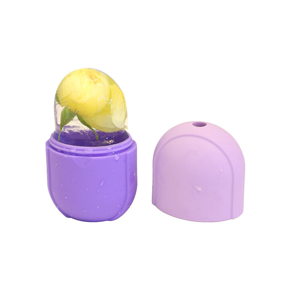 Dechoicelife Purple (A- 01L) 2 Piecss Reusable Icing Cooling Ice Massage Cups Cold Massage Roller Freezable Face Massager For Muscle Cold Therapy Reduce Acne