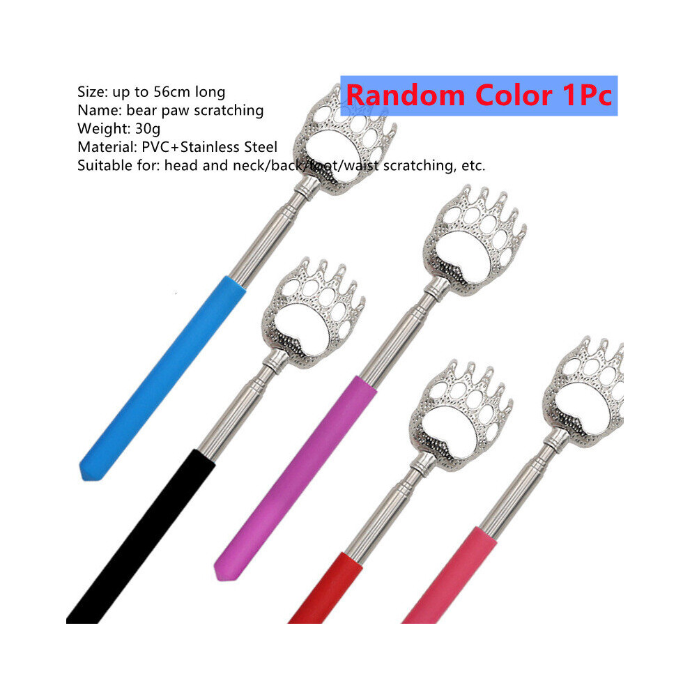 Dechoicelife (A-Bear Paw 1Pc) Back Massager Ghost Claw Stainless Steel Back Scratcher Massager Kit Scraper Extendable Telescoping Itch Health Products
