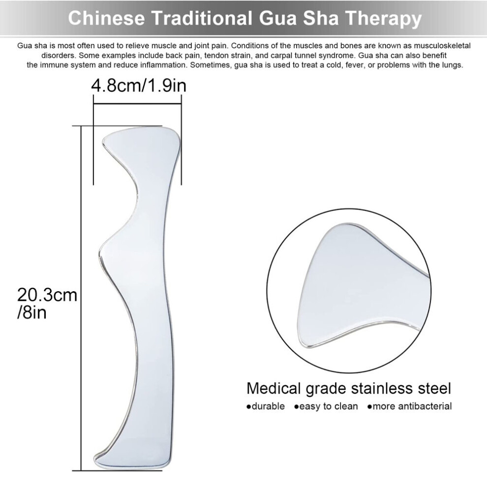 Dechoicelife (A-Type 2) Muscle Scraper Tool, Stainless Steel Gua Sha Tool,Iastm Tool, Myofascial Scraping Tools For Scar Soft Tissue & Relieve Body Pain
