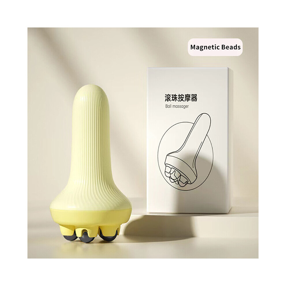 Dechoicelife (A-Magnetic Beads) Massage Roller Multifunctional Meridian Brush Body Therapy Massager Anti-Cellulite Muscle Pain Relief Relax Massager For Body
