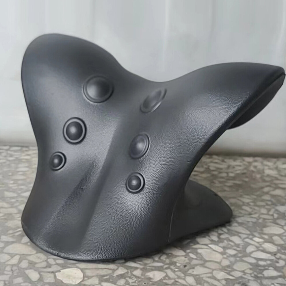 Dechoicelife Black (A-) Neck Massage Pillow Neck Shoulder Cervical Chiropractic Traction Device Massage Pillow For Pain Relief Body Neck Massager