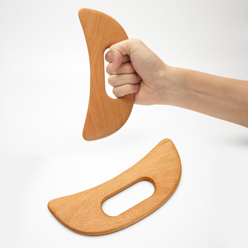 Dechoicelife (A-Massage A) Wood Therapy Massager Cup Anti-Cellulite Gua Sha Tool Maderoterapia Colombiana Lymphatic Drainage Trigger Point Massager Roller