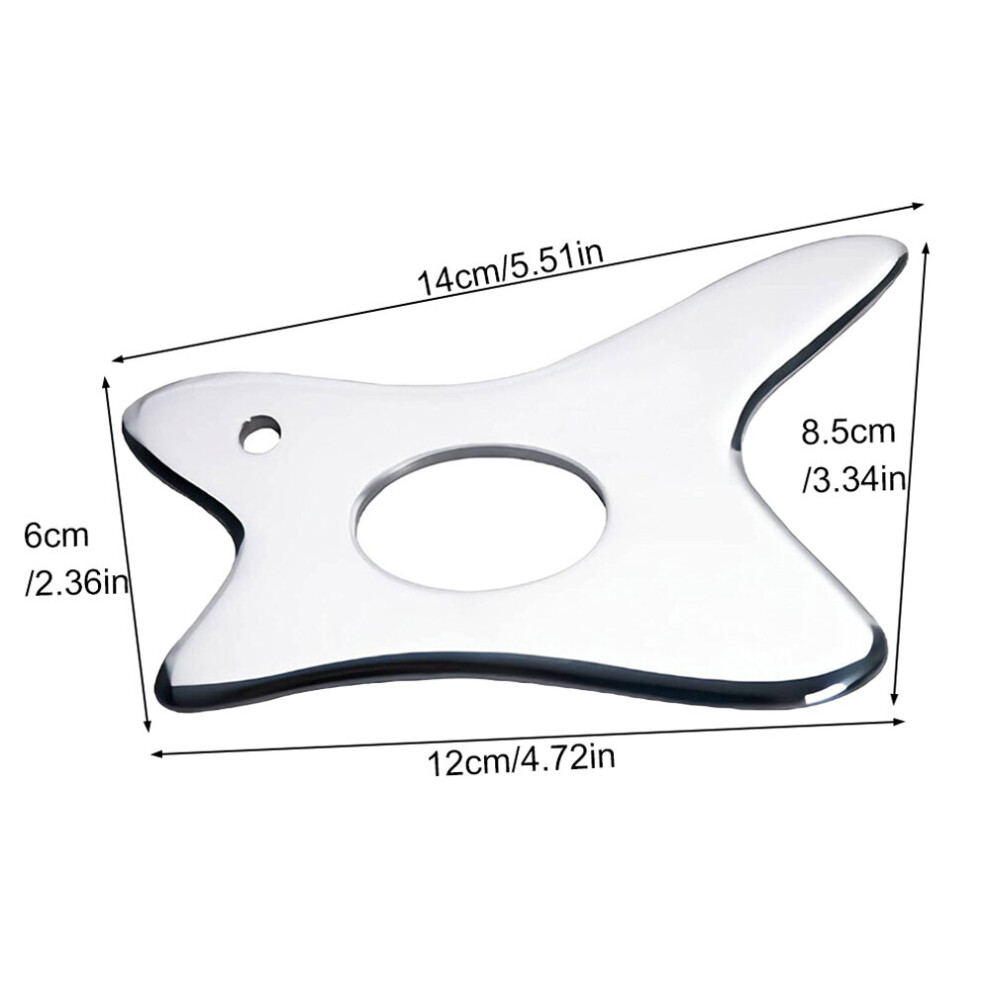 Dechoicelife (A-1) Stainless Steel Body Guasha Physical Therapy Fitness Muscle Scraper Fascia Scraping Muscle Massager Sports Muscle Fibers Release