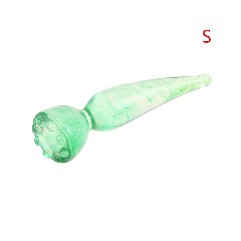 Dechoicelife (A-Green S) Lotus Face Massager Facial Gua Sha Beauty Tool Meridian Scraping Brush Acupuncture Massage Relaxation Guasha Therapy