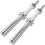 GYM MASTER Dumbbell Bar Pair 45cm Workout Weight Lifting Set Spinlock Collars 1