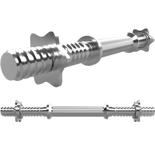 GYM MASTER Pair of Dumbbell Bars with Spinlock Collars 2