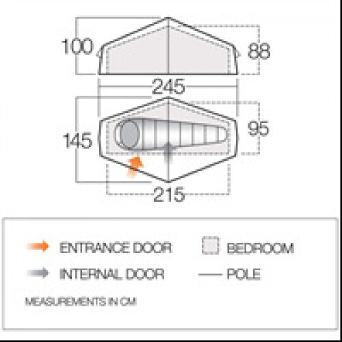 Vango Vango Nevis 100 Tent - 1 Man Trekking Backpacking Tent 1