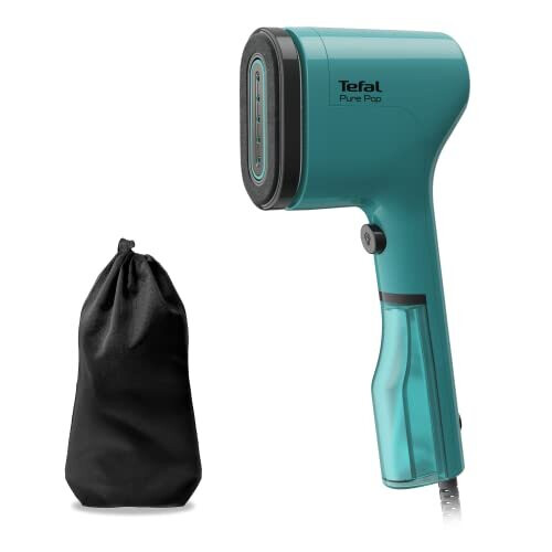 Tefal Pure Pop Slim Handheld Clothes Steamer, No Ironing Board Needed, 70ml Detachable Water Tank, Garment Steamer, Green, DT2024