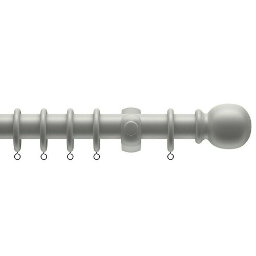 (240cm) 28mm Grey wooden curtain pole complete Set