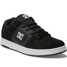 (9 UK, Black/White) DC Shoes Mens Manteca Low Rise Skater Leather Trainers Sneakers Shoes
