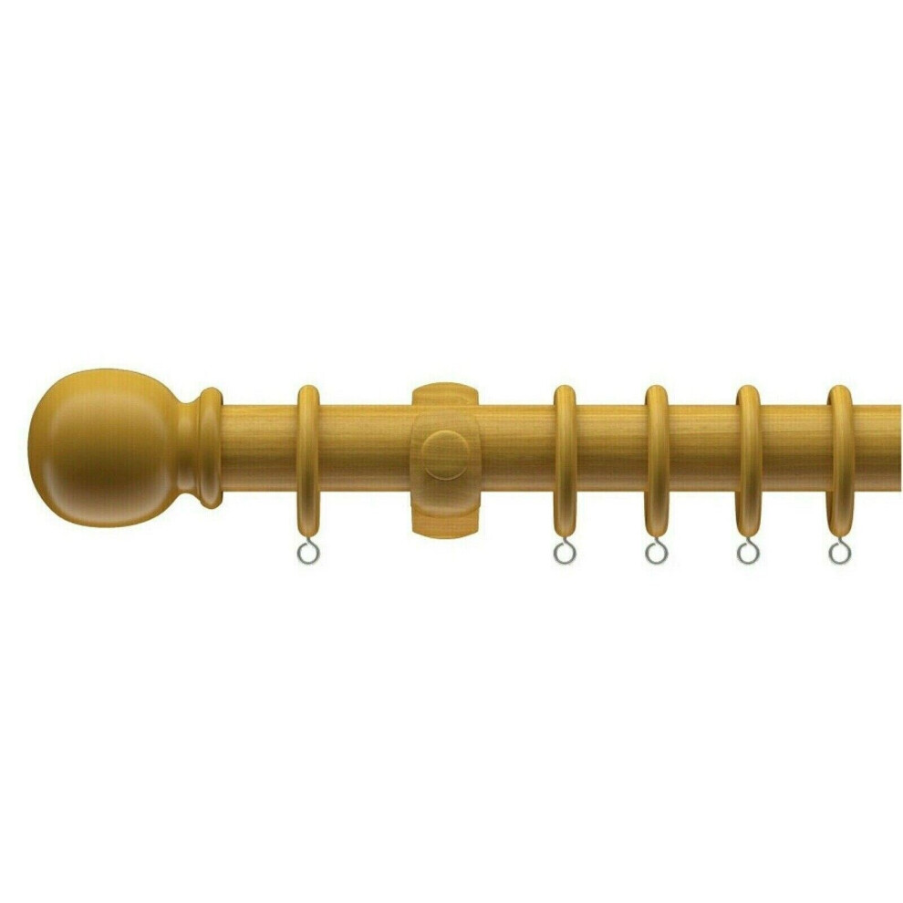(200cm) 28mm Antique Pine wooden curtain pole complete Set