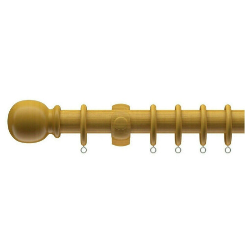 (180cm) 28mm Antique Pine wooden curtain pole complete Set