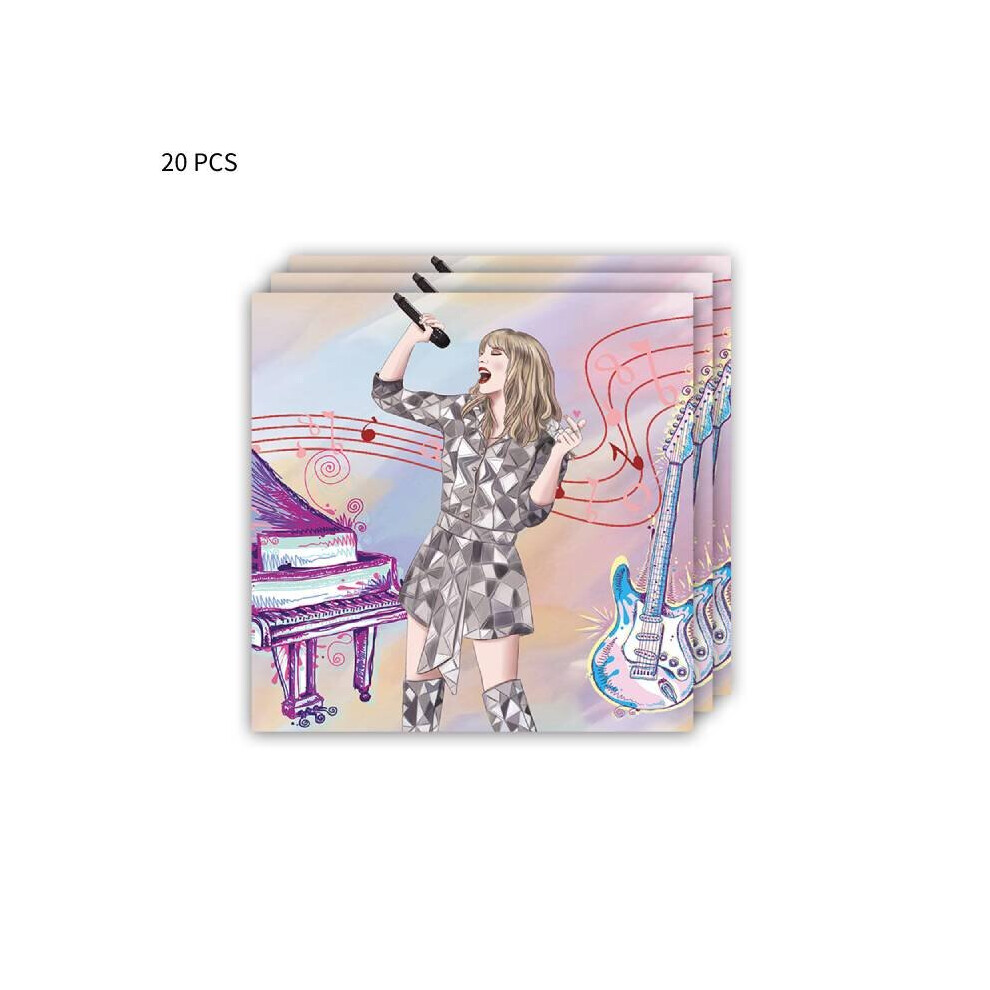 (Napkins) Taylor Swift Themed Party Supplies Decoration Balloons Banner Napkins  Tablecloth